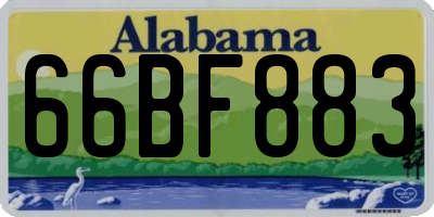 AL license plate 66BF883