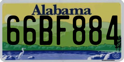 AL license plate 66BF884