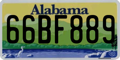 AL license plate 66BF889