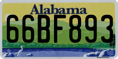 AL license plate 66BF893