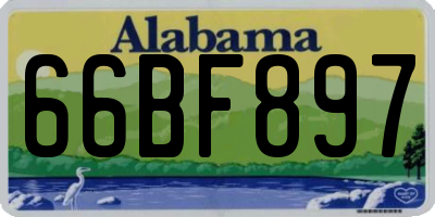 AL license plate 66BF897