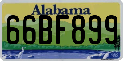 AL license plate 66BF899