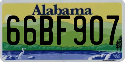 AL license plate 66BF907