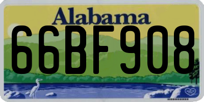 AL license plate 66BF908