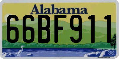 AL license plate 66BF911