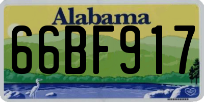 AL license plate 66BF917