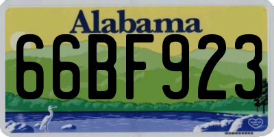 AL license plate 66BF923