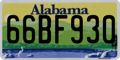 AL license plate 66BF930