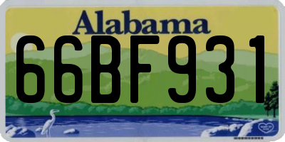 AL license plate 66BF931