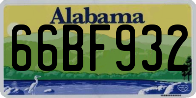 AL license plate 66BF932
