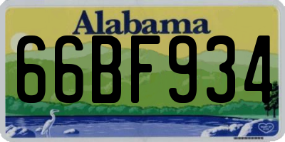 AL license plate 66BF934