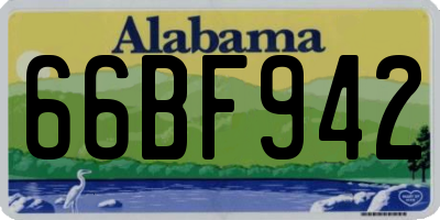 AL license plate 66BF942