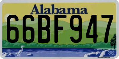 AL license plate 66BF947