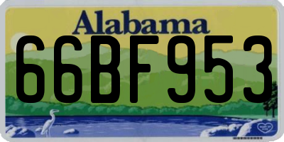 AL license plate 66BF953