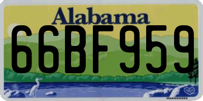 AL license plate 66BF959