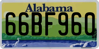 AL license plate 66BF960