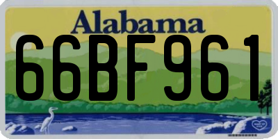 AL license plate 66BF961