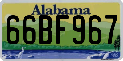AL license plate 66BF967