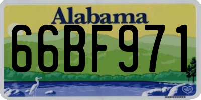 AL license plate 66BF971