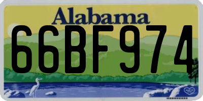 AL license plate 66BF974
