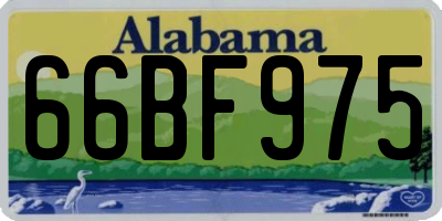AL license plate 66BF975