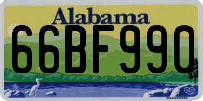 AL license plate 66BF990
