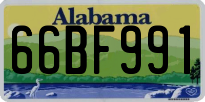 AL license plate 66BF991