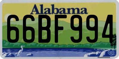 AL license plate 66BF994