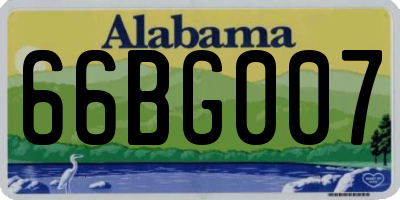 AL license plate 66BG007
