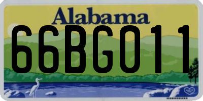 AL license plate 66BG011