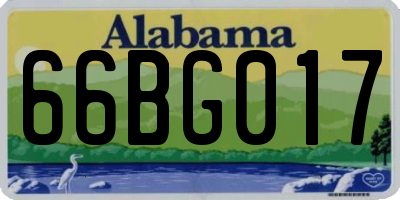 AL license plate 66BG017