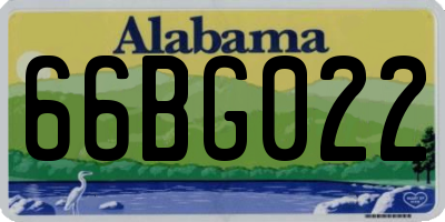 AL license plate 66BG022