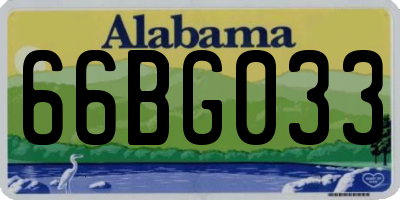 AL license plate 66BG033