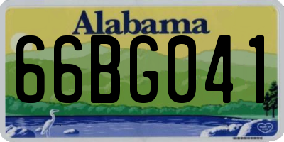 AL license plate 66BG041