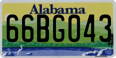 AL license plate 66BG043