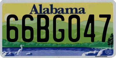 AL license plate 66BG047