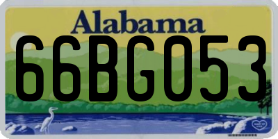 AL license plate 66BG053