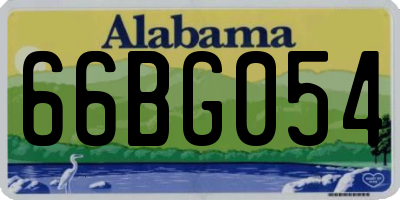 AL license plate 66BG054