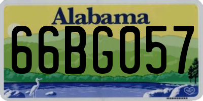 AL license plate 66BG057