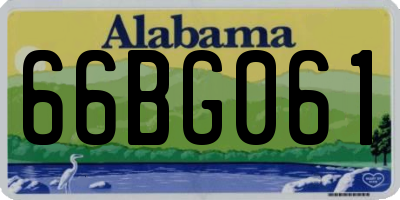 AL license plate 66BG061