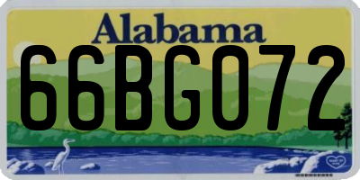 AL license plate 66BG072