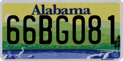 AL license plate 66BG081