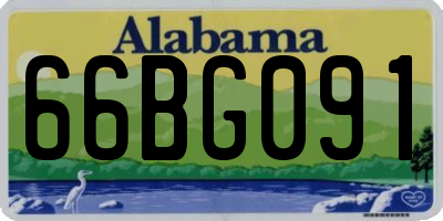 AL license plate 66BG091