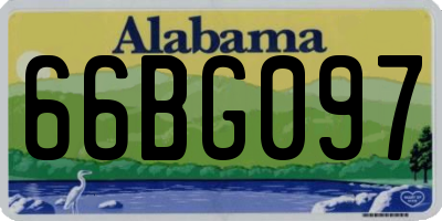 AL license plate 66BG097
