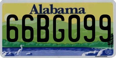 AL license plate 66BG099