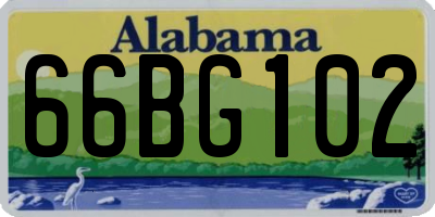 AL license plate 66BG102