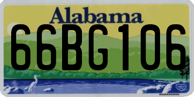 AL license plate 66BG106