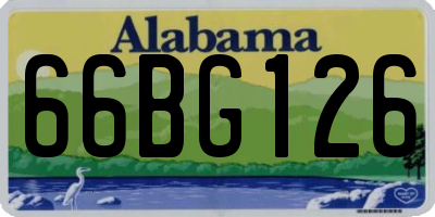 AL license plate 66BG126