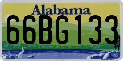 AL license plate 66BG133
