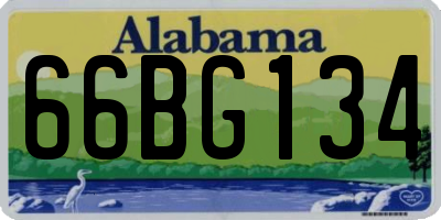 AL license plate 66BG134
